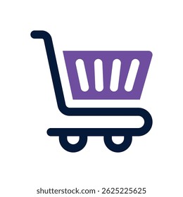 shopping cart duotone icon. Sleek and modern vector icon for websites, mobile apps, marketing materials, and corporate design. Fully scalable and ready to use.