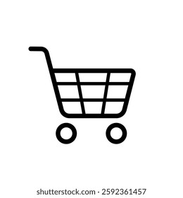 Shopping cart, e-commerce shopping basket – vector icon