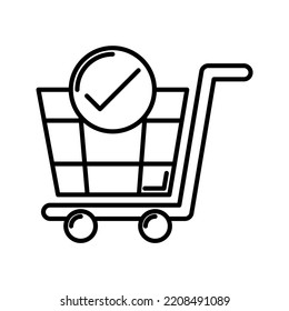 Shopping Cart Editable and fully layered vector icon