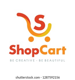 Shopping Cart, Electronic commerce, Shop Logo Vector Inspiration