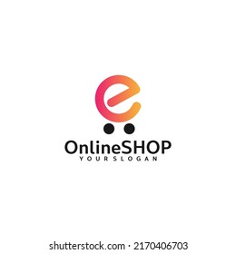 Shopping Cart, Electronic commerce, Shop Logo Vector Inspiration