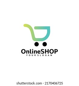 Shopping Cart, Electronic commerce, Shop Logo Vector Inspiration