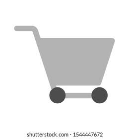 shopping cart empty icon. flat illustration of shopping cart empty vector icon. shopping cart empty sign symbol