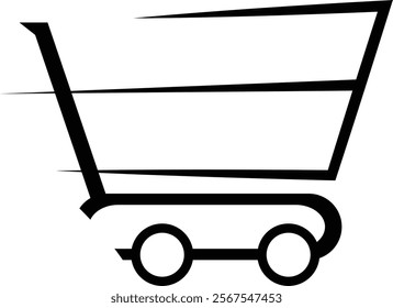 Shopping Cart Fast Logo Design symbol Vector