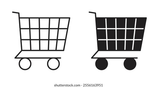 shopping cart Filled flat icons set for apps and web ui designs.