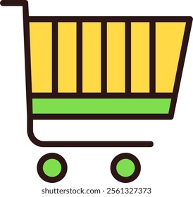 Shopping Cart Filled Style Icon Design