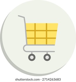 Carrito de compras Flat Circle Style Icon