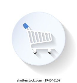 Shopping cart flat icon