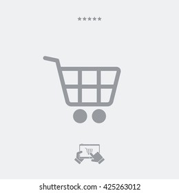 Shopping cart flat icon