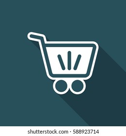 Shopping cart flat icon