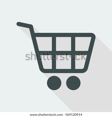 Shopping cart flat icon