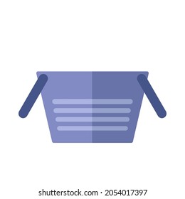 Shopping cart flat icon illustration. Suitable for us as additional elements on posters, templates, website, social media feeds, user interface, etc