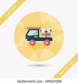 shopping cart flat icon with long shadow,eps10