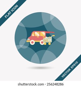 shopping cart flat icon with long shadow,eps10