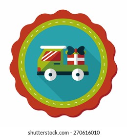 shopping cart flat icon with long shadow,eps10