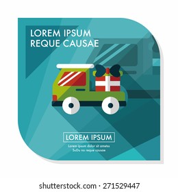 shopping cart flat icon with long shadow,eps10