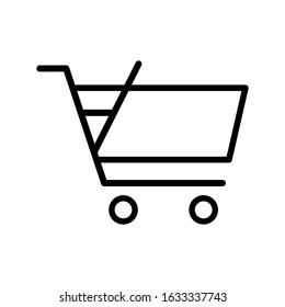 Shopping cart. Flat icon. Vector illustration.