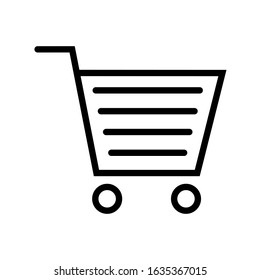 Shopping cart. Flat icon. Vector illustration.
