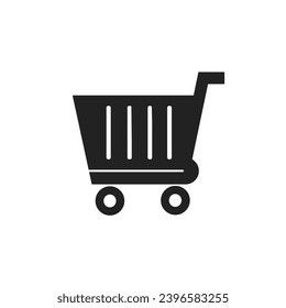 shopping cart flat icon vector
