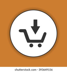 shopping cart Flat Icon. Vector EPS 10
