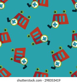 shopping cart flat icon,eps10 seamless pattern background