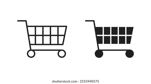 shopping cart flat simple vector symbols illustration.