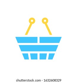 shopping cart flat vector icon - ui icon vector