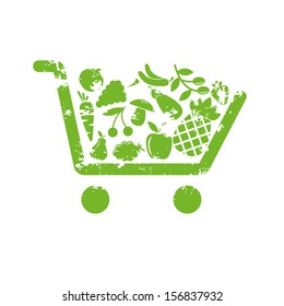 Shopping cart fruit