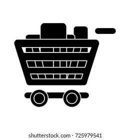 shopping cart full flat icon