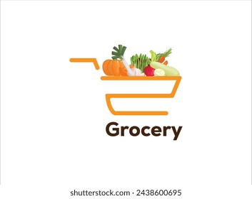 Shopping cart full of products inside a supermarket,Shopping supermarket cart with grocery pictogram,Top view of assortment of vegetables in paper bag,Basket full of vegetables,
