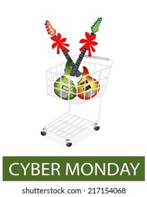 A Shopping Cart Full with Two Electric Guitars for Cyber Monday Shopping Season and Biggest Discount Promotion in A Year. 