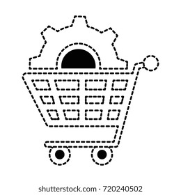 shopping cart with gears