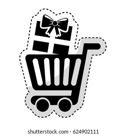 shopping cart with gift