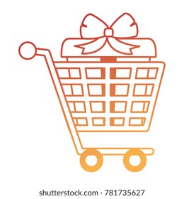 shopping cart with gift 