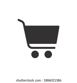 Shopping cart glyph icon for web template and app. Vector illustration. design on white background. EPS 10