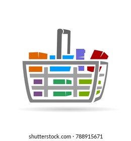 Shopping cart with goods