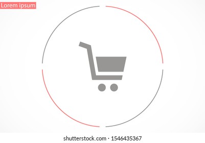 Shopping cart icon.