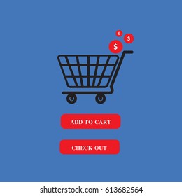 Shopping cart icon.