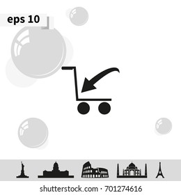 Shopping cart icon.