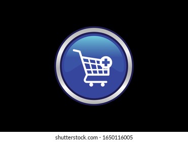 Shopping cart icon, Add to cart flat sign symbols logo