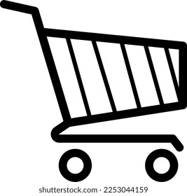 Icono de carro de compras para aplicaciones y sitios web Plantilla de diseño de vectores de línea