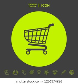 Shopping cart icon, shopping basket design, trolley icon. Graphic elements for your design