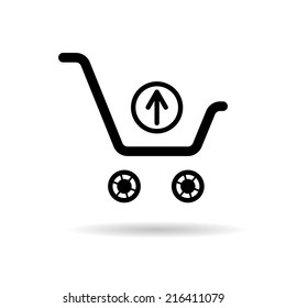 shopping cart icon, shopping basket design