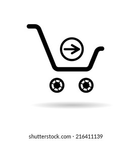 shopping cart icon, shopping basket design