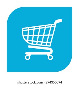 Shopping cart icon, shopping basket design.