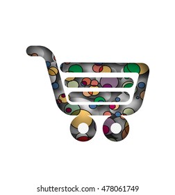 shopping cart icon, shopping basket design- vector illustration