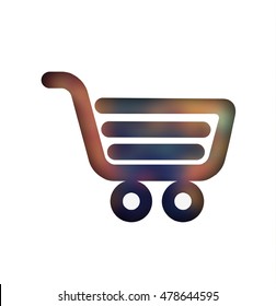 Shopping cart icon,  basket design- vector illustration