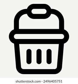Shopping cart icon, basket illustration suitable for mobile application buttons and websites about Online shopping, presentation design elements about buying and selling business and finance.