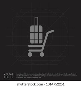 Shopping cart icon - Black Creative Background