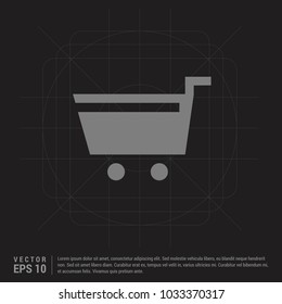 Shopping Cart icon - Black Creative Background